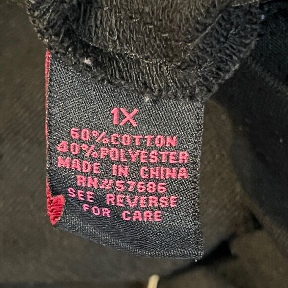 NEU Look Women's Jacket Long Sleeve Pockets Size 1X Black Collared - Picture 7 of 12